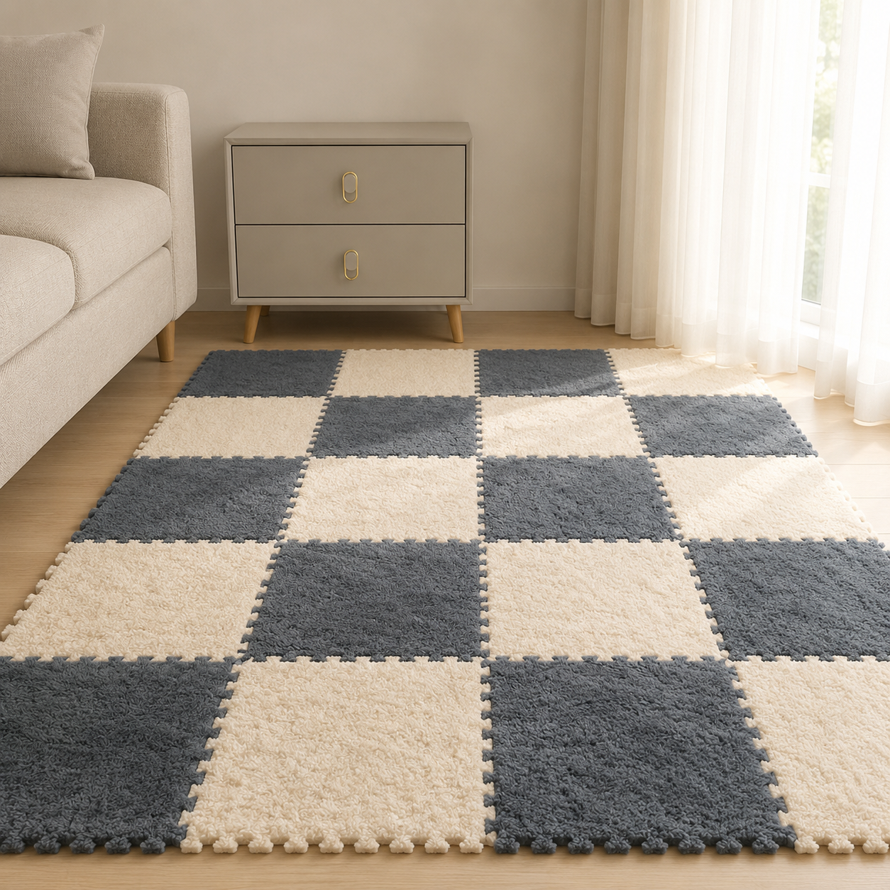 CloudSoft Checkerboard Floor Tiles lifestyle product photo 24