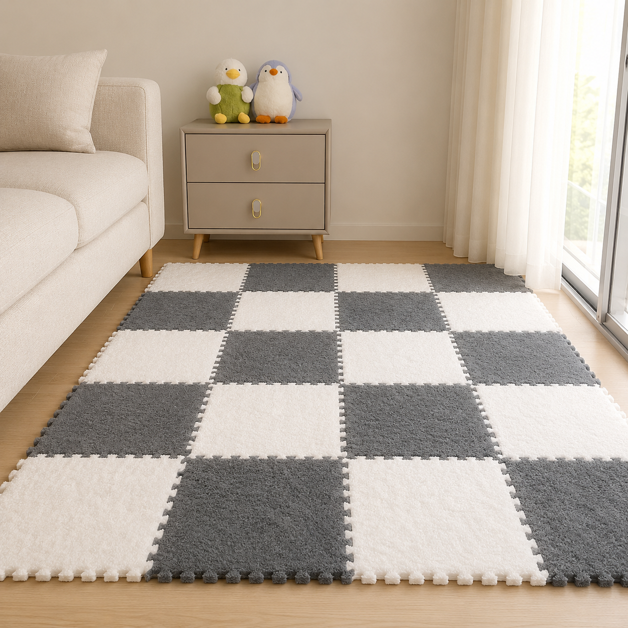 CloudSoft Checkerboard Floor Tiles lifestyle product photo 27