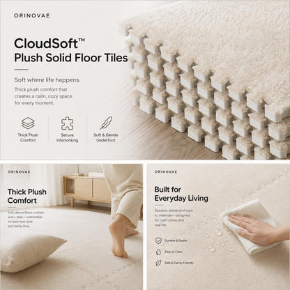 CloudSoft Solid Floor Tiles soft interlocking foam floor tile product image