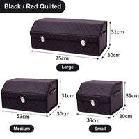 Black / Red Quilted